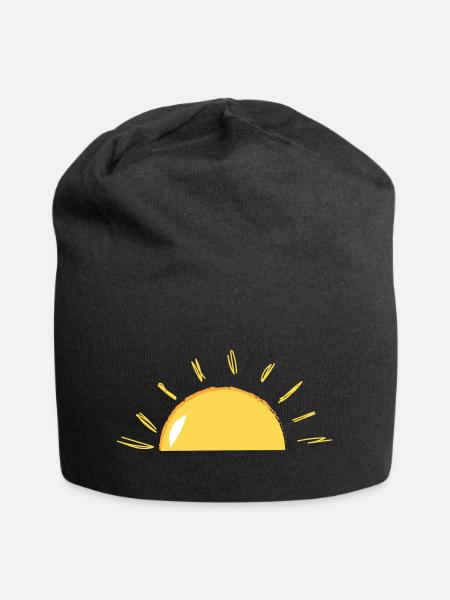 Sonnenschein - Jersey-Beanie - Schwarz