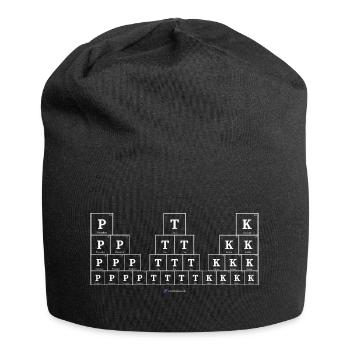 P T K (dunkle Stoffe) - Jersey-Beanie - Schwarz - Vorne