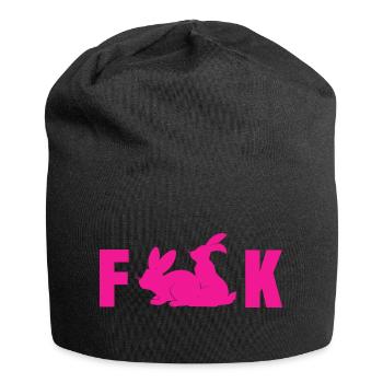 Fuck Hasen Sex Lustige Bilder - Jersey-Beanie - Schwarz - Vorne