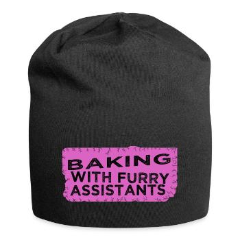 awesome animal habitats baking tips - Jersey Beanie - black - Front
