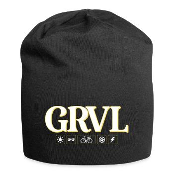 Gravel bike pictograms birthday gift - Jersey Beanie - black - Front