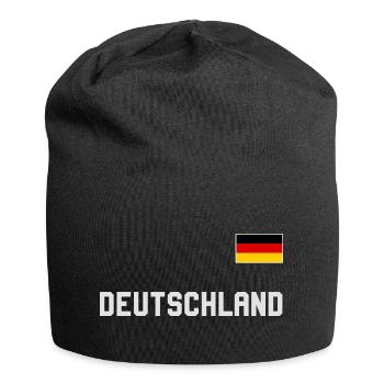 Look maillot de l’Allemagne avec drapeau sur la poitrine - Bonnet en jersey - noir - Devant