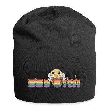 Les Bee An - Fierté lesbienne LGBT - Mais d’abord, - Bonnet en jersey - noir - Devant
