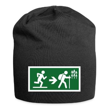 Ausgang zur Wanderung - Jersey-Beanie - Schwarz - Vorne