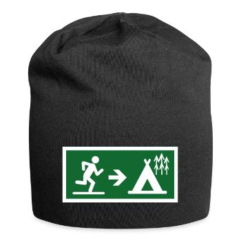 Ausgang zum Camp - Jersey-Beanie - Schwarz - Vorne