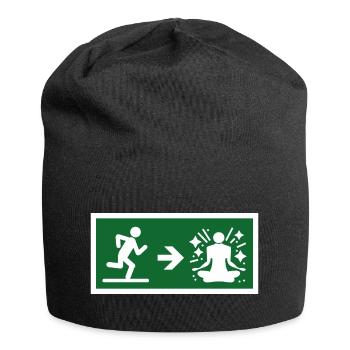 exit to meditate - Jersey Beanie - black - Front