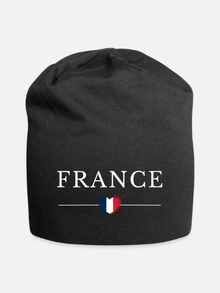 Flagge Frankreichs - Jersey-Beanie - Schwarz
