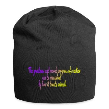Die Größe einer Nation - Jersey-Beanie - Schwarz - Vorne