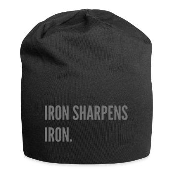 Iron sharpens iron. - Jersey Beanie - black - Front