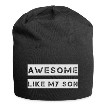 GÉNIAL COMME MON FILS Cadeau pour Père Maman - Bonnet en jersey - noir - Devant