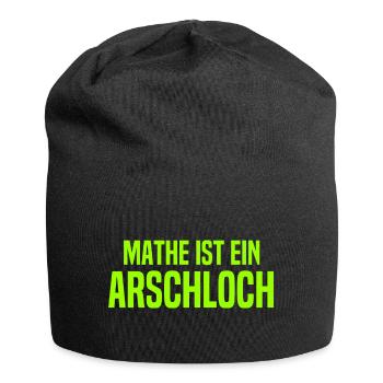 Mathe ist ein Arschloch - Mathematik - Schule - Jersey-Beanie - Schwarz - Vorne