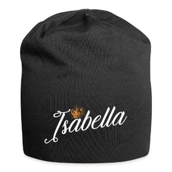 Isabella Name für Frauen Kinder Kleinkinder - Isabella - Jersey-Beanie - Schwarz - Vorne