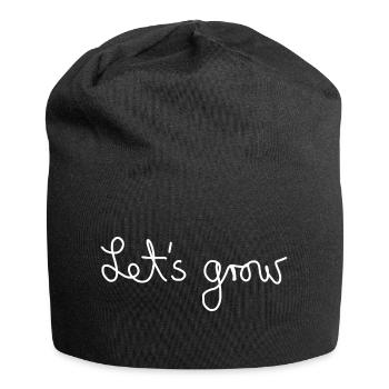 Let's grow - Jersey-Beanie - Schwarz - Vorne