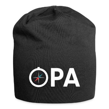 Opa Großvater Kompass Expedition Geschenkidee - Jersey-Beanie - Schwarz - Vorne