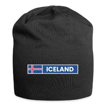 Iceland National Flag - Jersey Beanie - black - Front