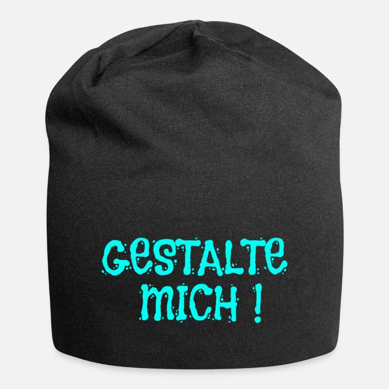 Gestalte Mich - Jersey-Beanie - Schwarz