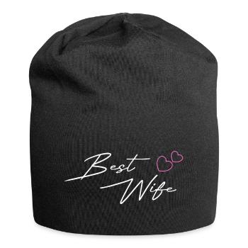 Best Wife Design white - Jersey-Beanie - Schwarz - Vorne