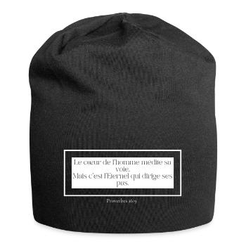 proverbes 169 - Bonnet en jersey - noir - Devant