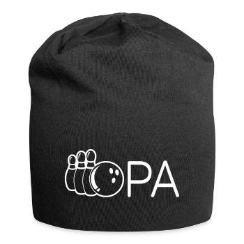 Opa Bowling Geschenkidee - Jersey-Beanie - Schwarz - Vorne