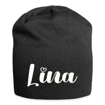 Lina Name - Jersey Beanie - black - Front