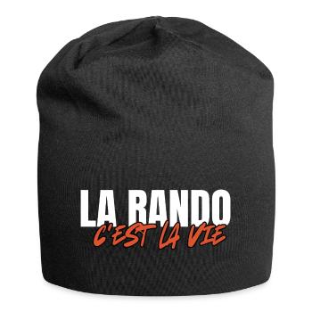 Hiking is life. Humour, passion, hiking - Jersey Beanie - black - Front