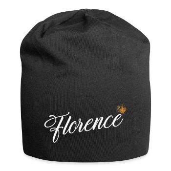 Florence Name for Women Kids Toddlers - Florence - Jersey Beanie - black - Front