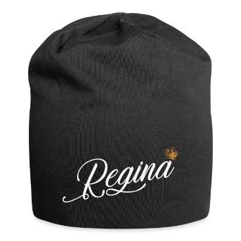 Regina Custom Name für Frauen Kinder Kleinkinder - - Jersey-Beanie - Schwarz - Vorne