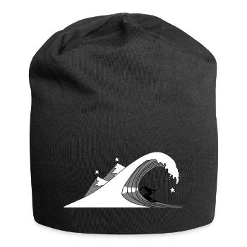 Sternen-Surfen - Jersey-Beanie - Schwarz - Vorne
