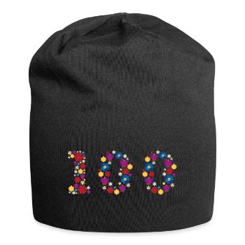 Fleurs 100 - Bonnet en jersey - noir - Devant