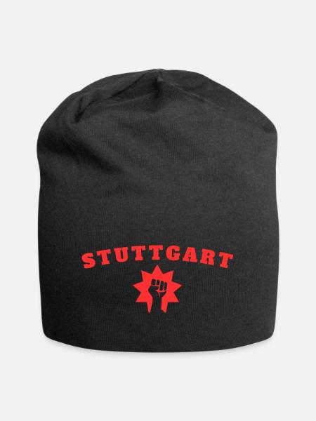 Stuttgart - Jersey-Beanie - Schwarz
