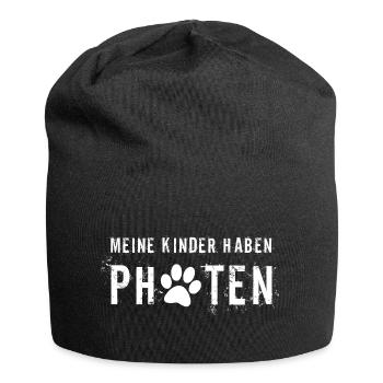 Mein Kind hat Pfoten - Jersey-Beanie - Schwarz - Vorne