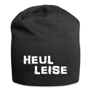 Heul Leise - Jersey-Beanie - Schwarz - Vorne