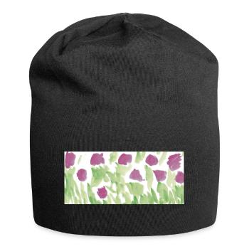 Life is a meadow of flowers - Jersey Beanie - black - Front