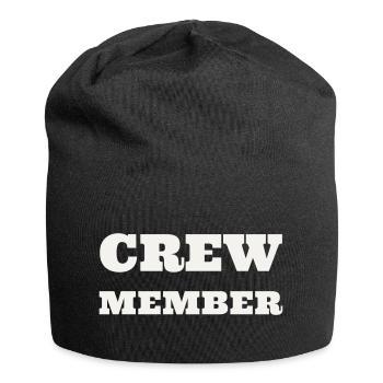 Crew Member Bold XXL Fett Team Staff Event Gruppe - Jersey-Beanie - Schwarz - Vorne