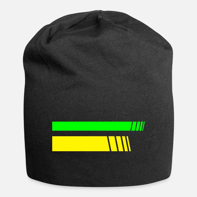 Rayures - Bonnet en jersey - noir