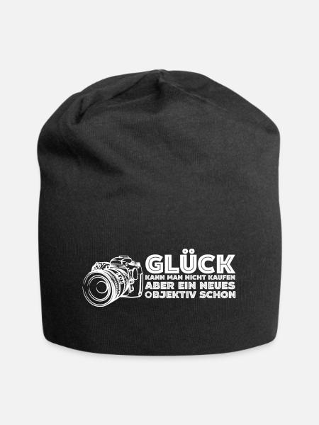 Fotografen Glück Kamera - Jersey-Beanie - Schwarz