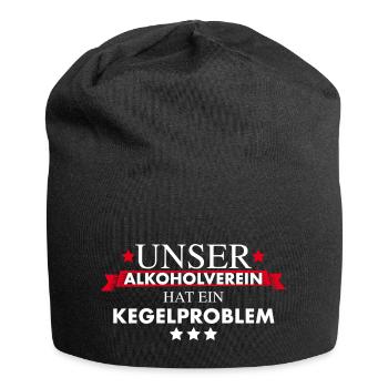 Kegelverein Alkoholproblem - Jersey-Beanie - Schwarz - Vorne