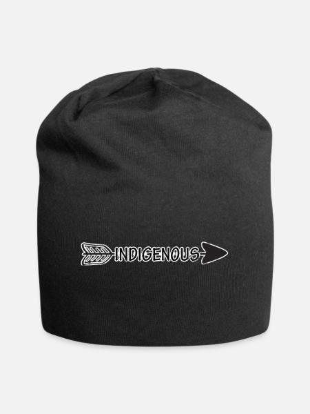 Indianer: Indigenous - Jersey-Beanie - Schwarz