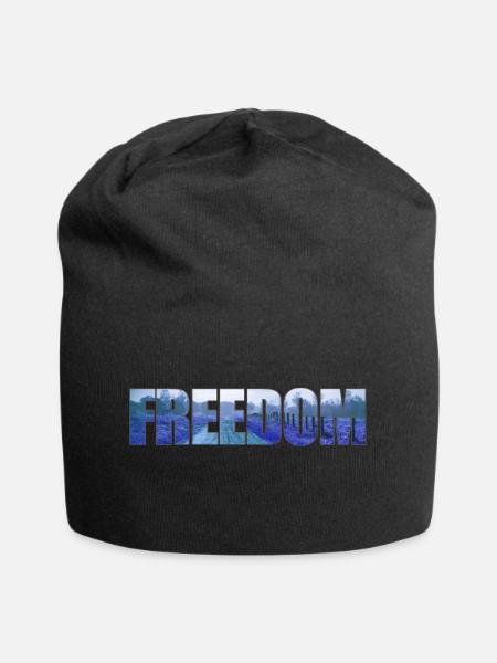 Freedom - Jersey-Beanie - Schwarz