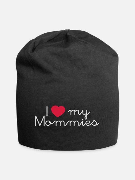 i love my mommies - Jersey-Beanie - Schwarz