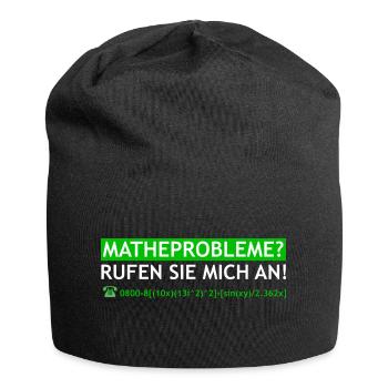 Mathe Mathematik Mathelehrer Algebra Geschenk - Jersey-Beanie - Schwarz - Vorne