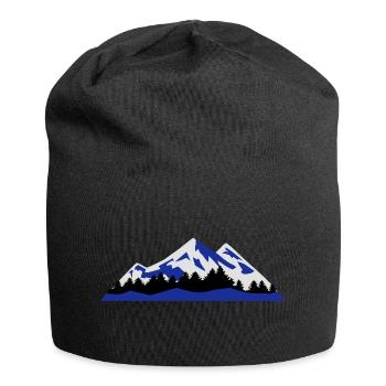 Berge, Winter, Landschaft - Jersey-Beanie - Schwarz - Vorne
