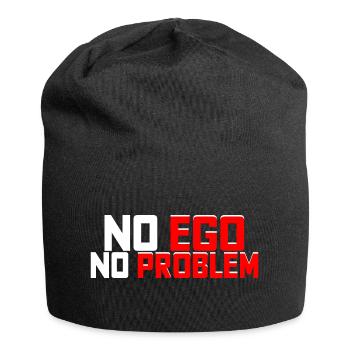 No Ego No Problem - Jersey-Beanie - Schwarz - Vorne