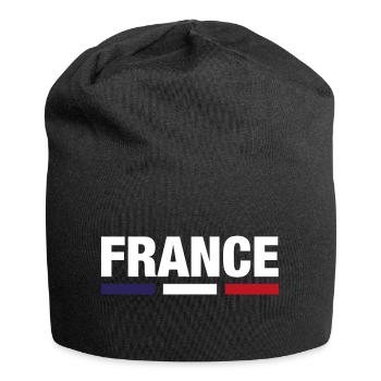 Frankreich T-Shirt Französische Flagge Geschenk - Jersey-Beanie - Schwarz - Vorne