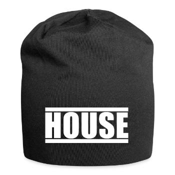 House Music Logo - Jersey-Beanie - Schwarz - Vorne