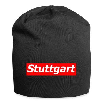 Stuttgart - Jersey-Beanie - Schwarz - Vorne