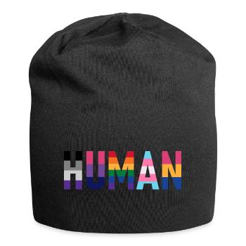 Drapeaux humains - Bonnet en jersey - noir - Devant