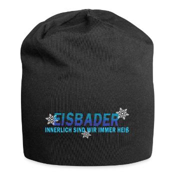 winter eisbaden minus grad eisbader eis und heiß - Jersey-Beanie - Schwarz - Vorne