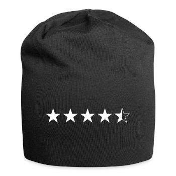 4,5 Sterne Bewertung leer - 4,5 Sterne Bewertung - Jersey-Beanie - Schwarz - Vorne