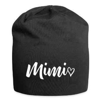 Mimi - gift grandma grandmother birthday - Jersey Beanie - black - Front